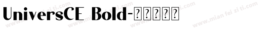 UniversCE Bold字体转换
